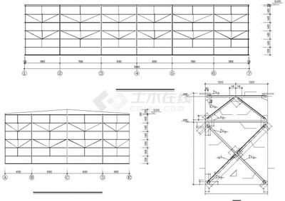 【设计cad】城防工程旱闸钢结构人字门结构设计全套设计CAD图纸_土木在线