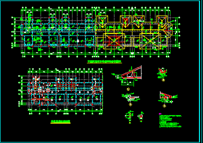 商业铺钢结构工程CAD平面设计图